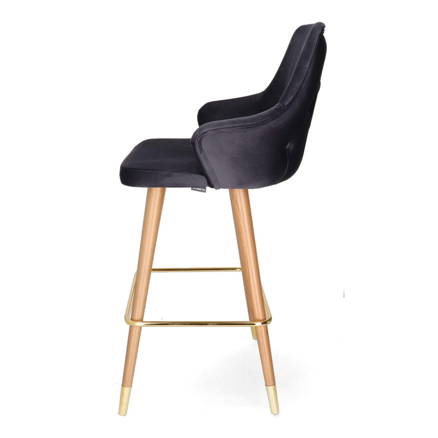 SN DALIA Grey elegant Upholstered indoor bar stool
